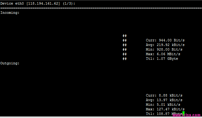 时时流量查看工具-ifsta,nload,iftop
