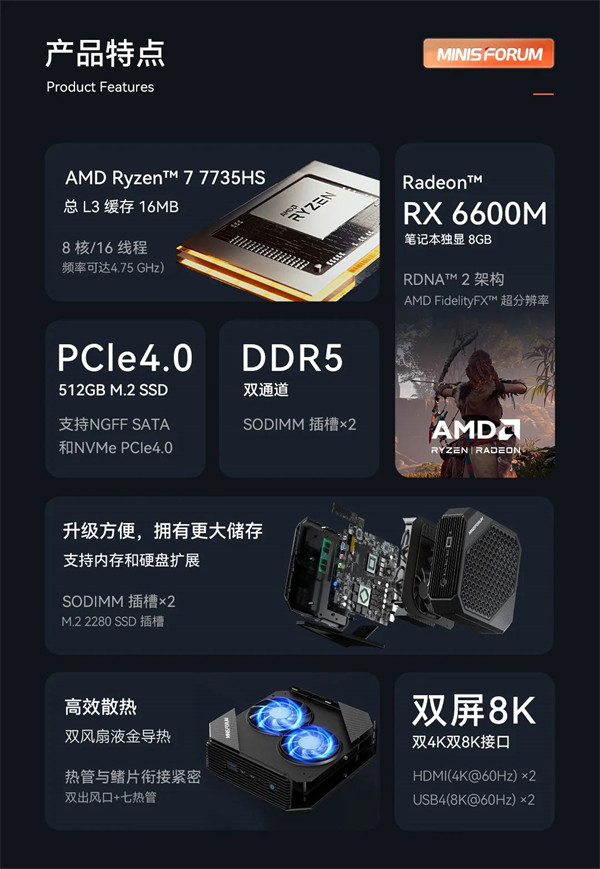 铭凡 HX77G 迷你主机国内发布，首发价 4399 元