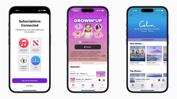 苹果为播客应用引入更丰富的订阅内容
