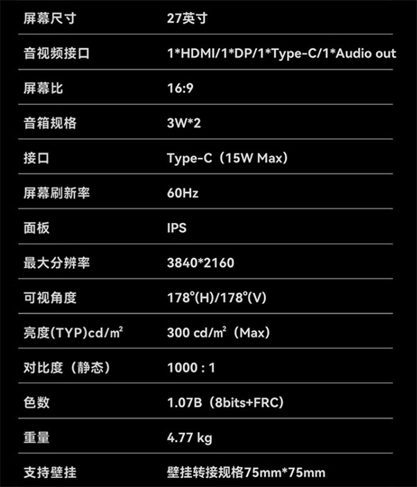 联合创新上架型号为“27C1U-L”的显示器，到手价 1199 元