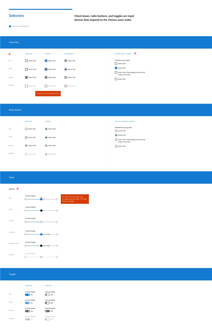 微软确认Windows 10流畅设计添加圆角，并发布控件示例