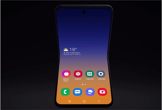 三星宣布竖屏可折叠手机概念机型：上下翻盖设计