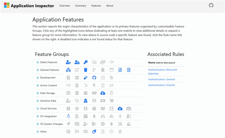 微软开源软件特征源码分析工具Application Inspector