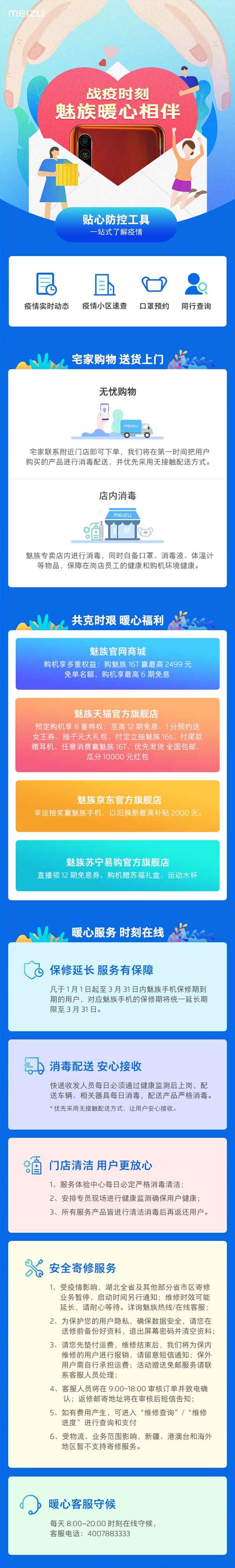 魅族战疫服务正式上线：可享无忧购物 延长保修期