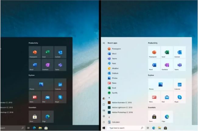 微软推出新的Windows 10开始菜单，弱化动态磁贴