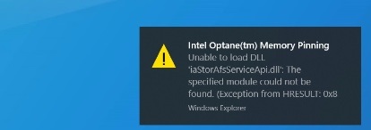 英特尔确认 Win 10 May 2020 更新导致 Optane 内存出 Bug