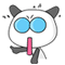 眼镜熊猫搞笑动态QQ表情包 祝大家国庆节快乐