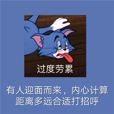 经典的猫和老鼠社交恐惧表情包 当代社恐的九大噩梦