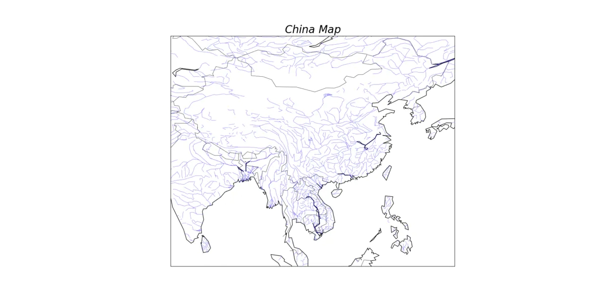 利用python绘制中国地图（含省界、河流等）