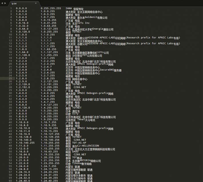 Python实现一个转存纯真IP数据库的脚本分享