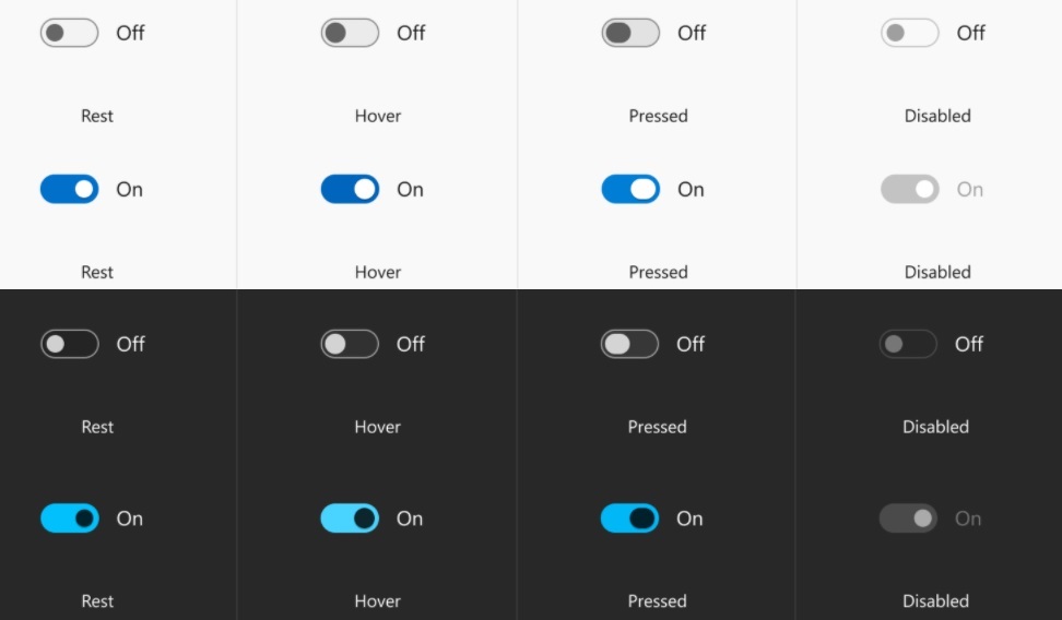 微软展示 Win10 应用全新设计理念：圆角 UI ，新开关 / 滑块