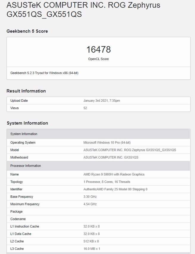 AMD R9 5900H 核显曝光：Vega 8，频率高达 2.1GHz