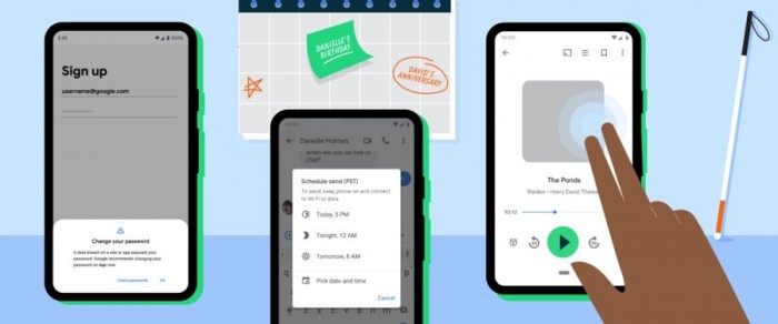 Android春季更新前瞻：密码检查、定时短信发送、TalkBack改进等