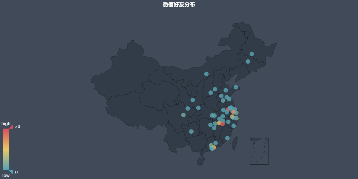 Python实现的微信好友数据分析功能示例