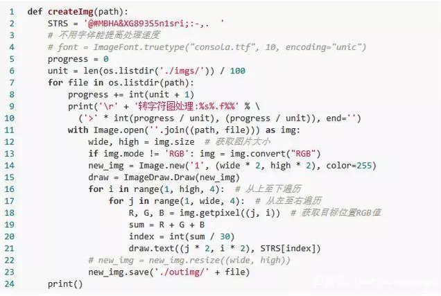 Python制作动态字符图的实例