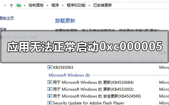 win10电脑应用程序无法正常启动0xc000005的解决方法