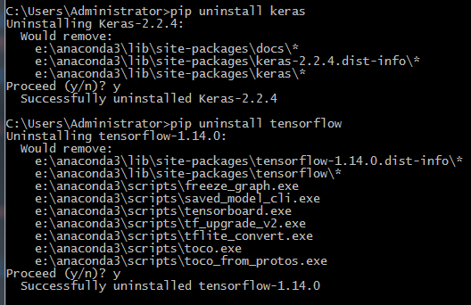 windows安装TensorFlow和Keras遇到的问题及其解决方法