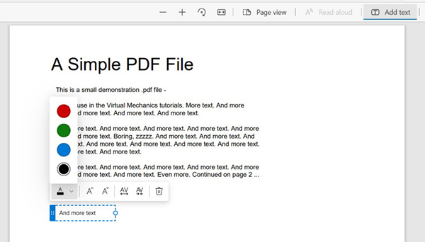 不求第三方，微软 Edge 浏览器正在测试 PDF 编辑添加文本功能