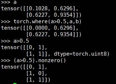 Pytorch 使用tensor特定条件判断索引