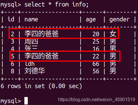 PyMySQL实现增删查改的简单使用