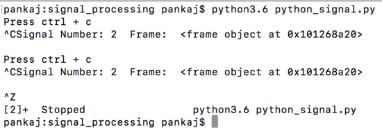 python中对信号的处理详解