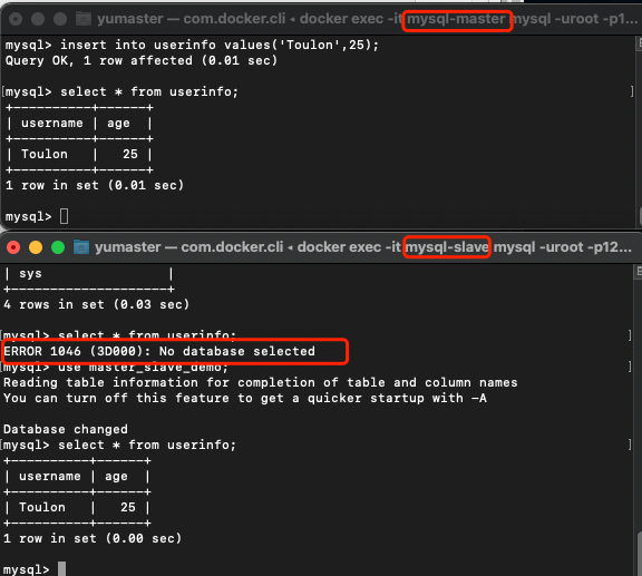 MacOS使用Docker创建MySQL主从数据库的方法