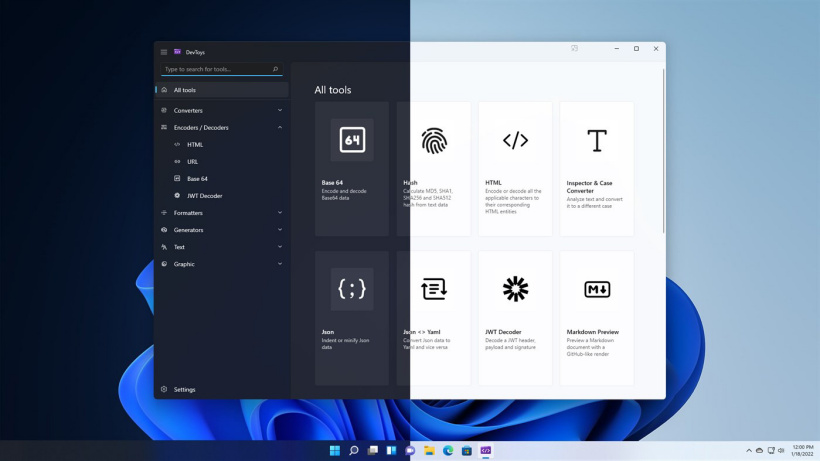 微软发布 DevToys 免费工具集：面向开发者的 PowerToys，全新 Windows 11 设计