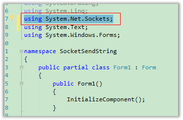 C#简单实现发送socket字符串