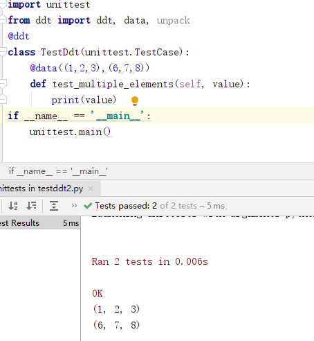 Python中unittest的数据驱动详解