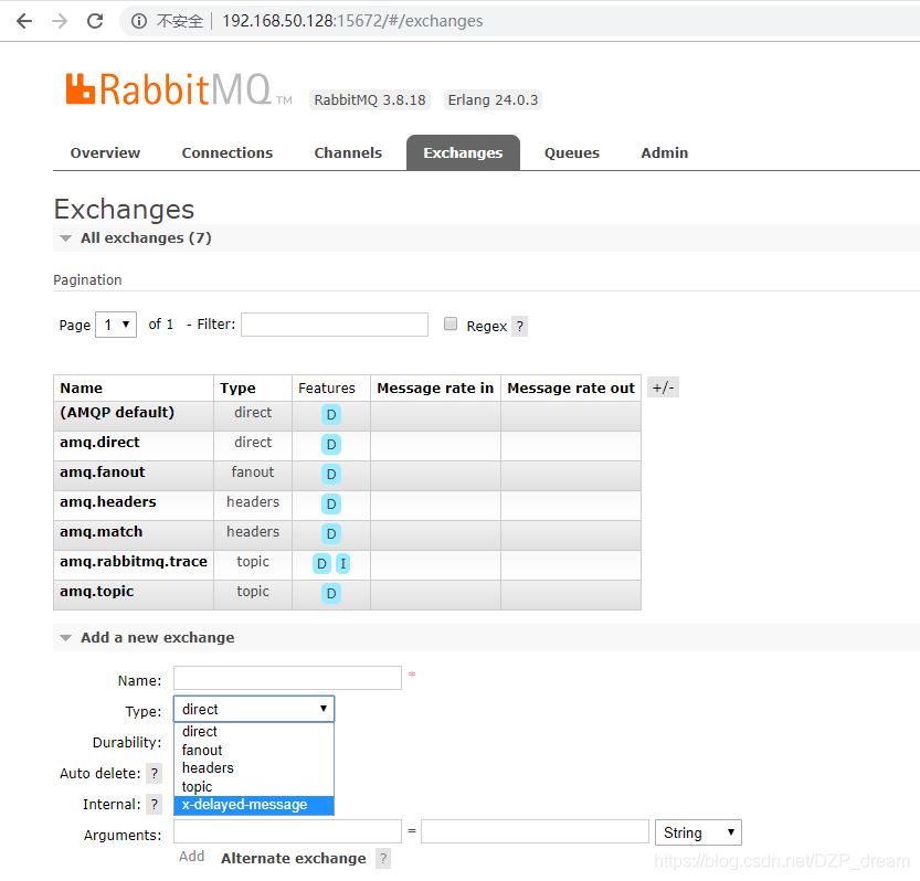 Docker安装RabbitMQ并安装延时队列插件