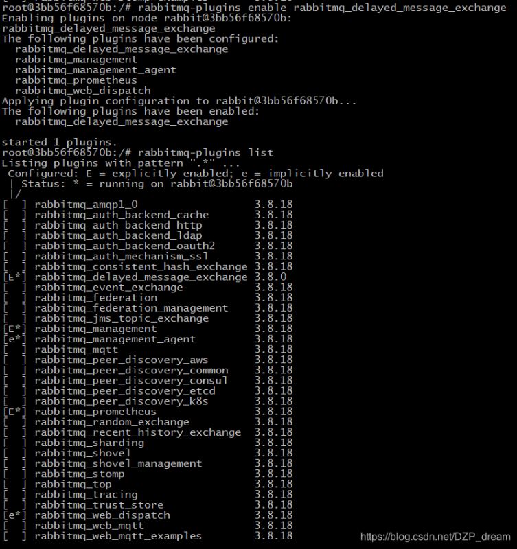 Docker安装RabbitMQ并安装延时队列插件