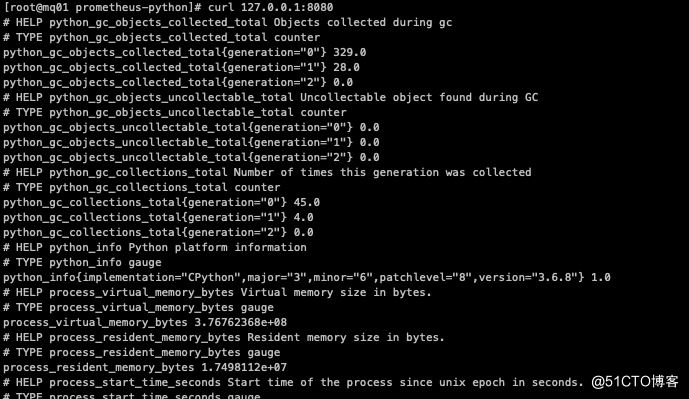 使用python测试prometheus的实现