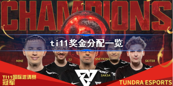 ti11奖金分配一览 dota2ti11各名次奖金介绍