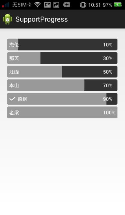 Android自定义View实现投票进度条