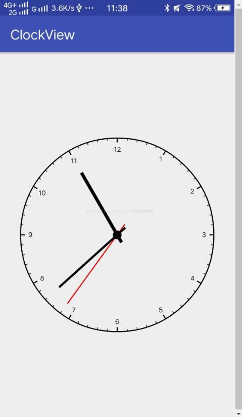 android自定义view实现钟表效果