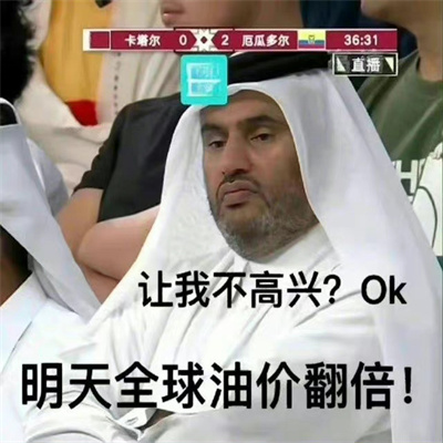 世界杯卡塔尔王子表情包 王子emo居然还有钱解决不了的问题