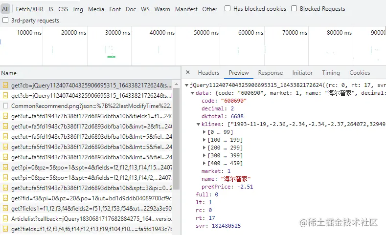 python爬虫爬取股票的k线图