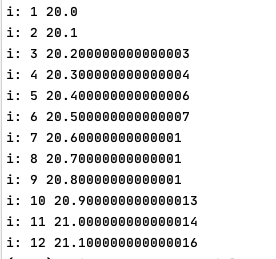 python np.arange 步长0.1的问题需要特别注意