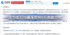 王力宏公司被冻结901万存款是怎么回事