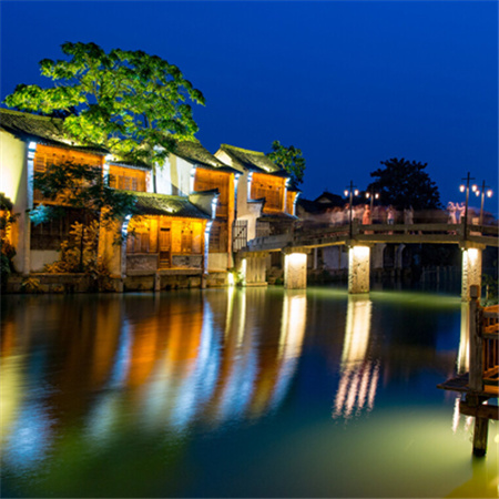 扬州乌镇夜景图片高清真实 诉说着似水流年的沧桑