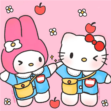 2023版HelloKitty萌趣背景图 我是神经病就让让我怎么了