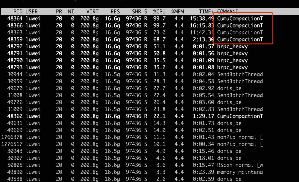 Apache Doris 中Compaction问题分析和典型案例分析